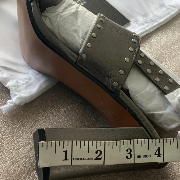 Coach Metallic Studded Block Heels